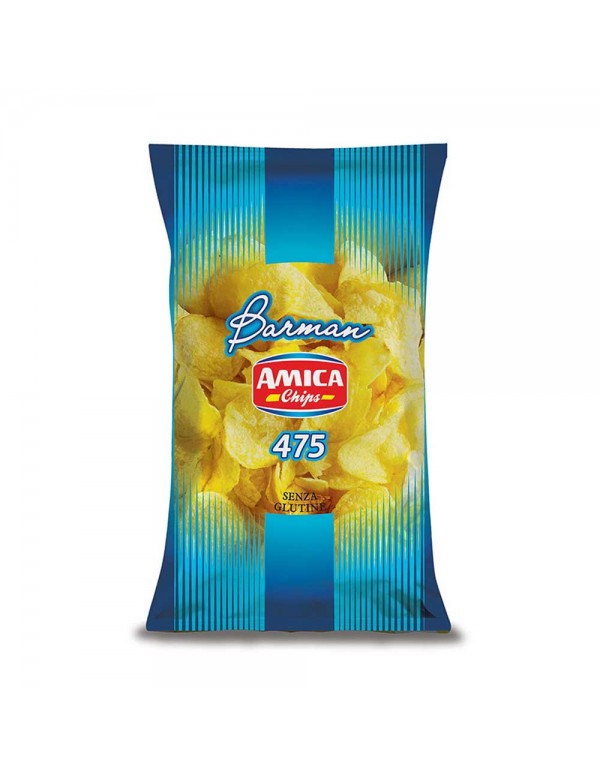 Amica Chips - Barman 475gr Κλασικά, 200 τεμάχια (παλέτα)