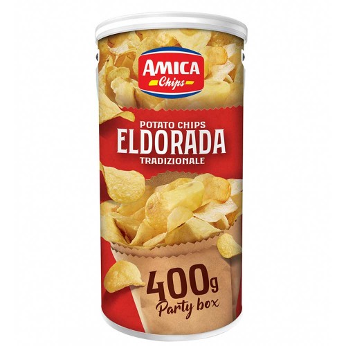 Amica Chips - Eldorada 400gr Παραδοσιακό Σωληνάριο, 144 τεμάχια (παλέτα)
