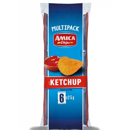 Amica Chips - Πολυσυσκευασία 6 τεμάχια x 25γρ κέτσαπ, 480 τεμάχια (παλέτα)