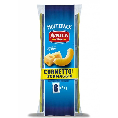 Amica Chips - Πολυσυσκευασία με τυρί καλαμπόκι 6 τεμάχια x 25γρ, 320 τεμάχια (παλέτα)
