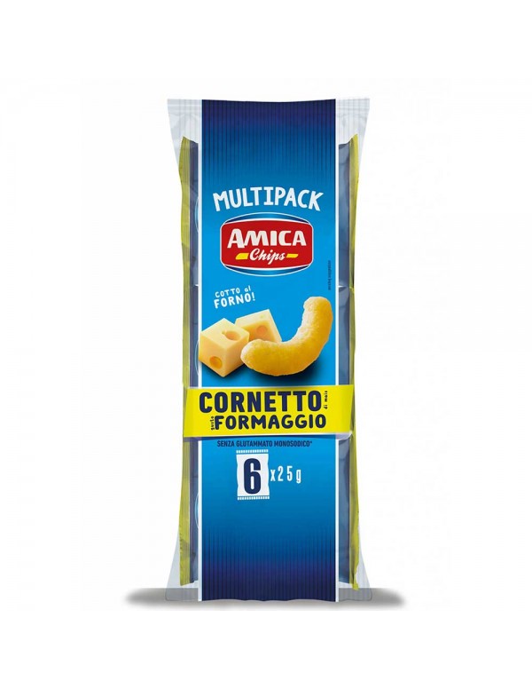 Amica Chips - Πολυσυσκευασία με τυρί καλαμπόκι 6 τεμάχια x 25γρ, 320 τεμάχια (παλέτα)