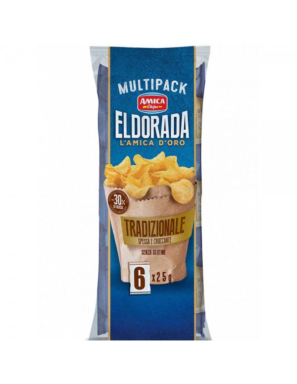 Amica Chips - Πολυσυσκευασία Eldorada 6 τεμάχια x 25gr Παραδοσιακά, 320 τεμάχια (παλέτα)