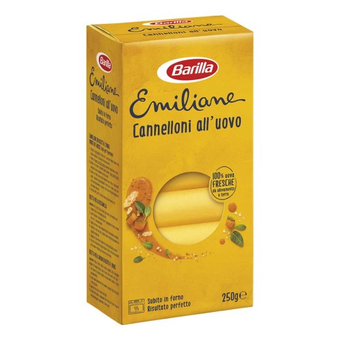 Barilla - Emiliane 250gr Αυγοζυμαρικά Cannelloni, 336 τμχ (παλέτα)