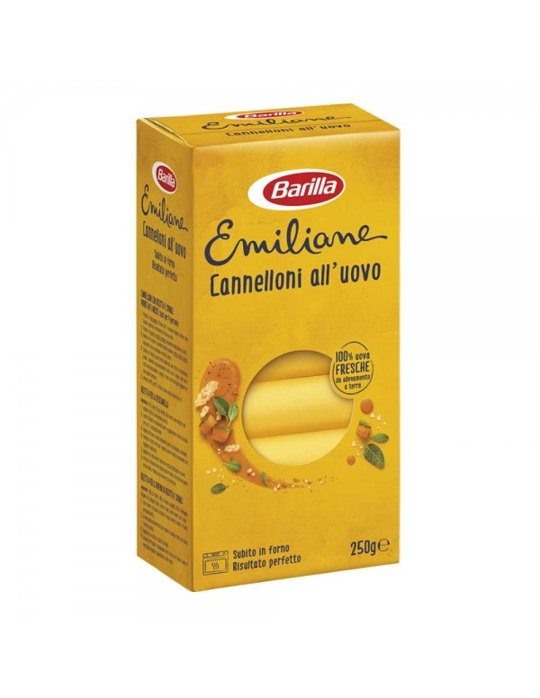 Barilla - Emiliane 250gr Αυγοζυμαρικά Cannelloni, 336 τμχ (παλέτα)
