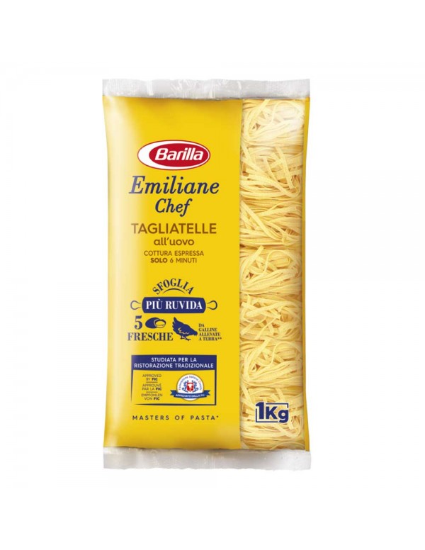 Barilla - Emiliane Egg Pasta 1Kg Ταλιατέλες, 120τμχ (παλέτα)