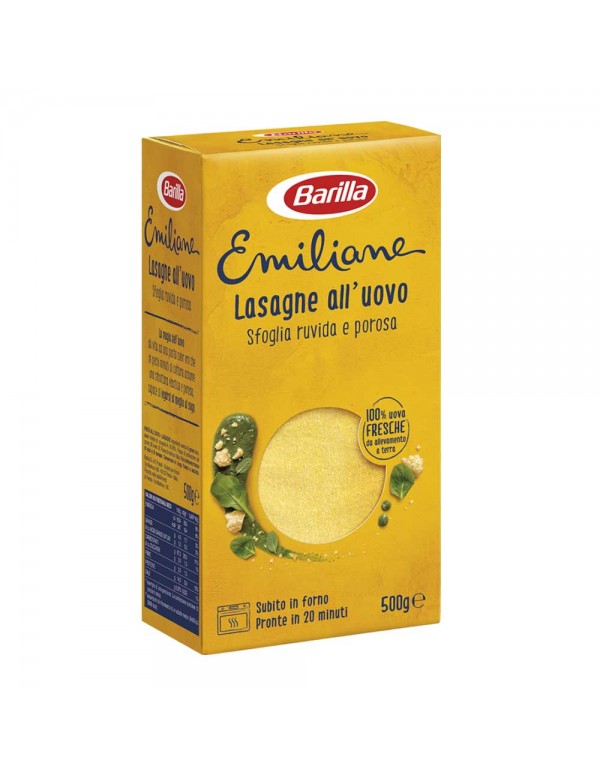 Barilla - Emiliane Egg Pasta Lasagne 500gr, 480τμχ (παλέτα)