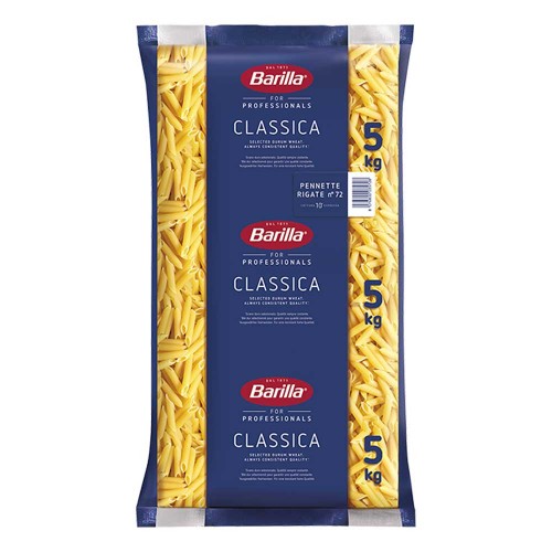 Barilla - Pasta 5Kg N°072 Pennette Rigate, 54τμχ (παλέτα)