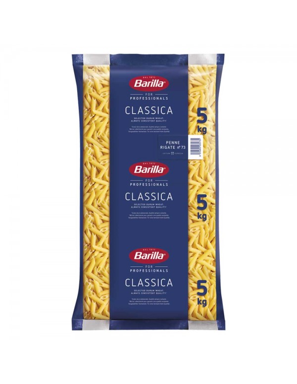 Barilla - Ζυμαρικά 5Kg N°073 Penne Rigate, 54τμχ (παλέτα)
