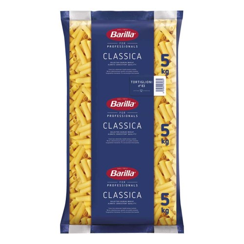 Barilla - Ζυμαρικά 5Kg N°083 Tortiglioni, 54τμχ (παλέτα)