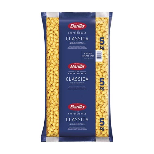 Barilla - Pasta 5Kg N°086 Pipette Rigate, 850τμχ (παλέτα)