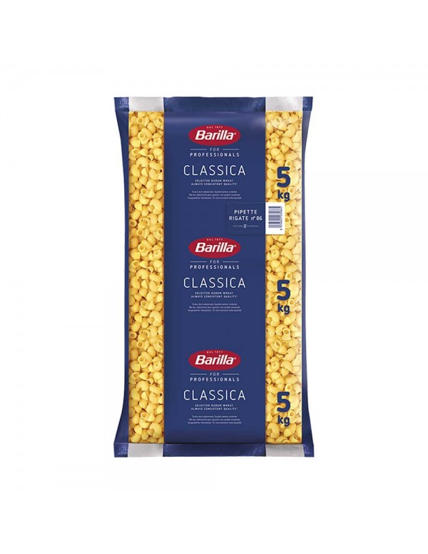 Barilla - Pasta 5Kg N°086 Pipette Rigate, 850τμχ (παλέτα)