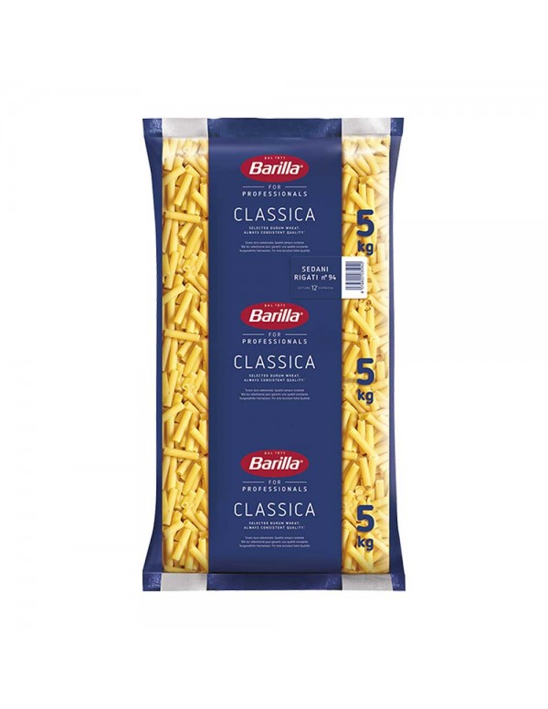 Barilla - Ζυμαρικά 5Kg N°094 Sedani Rigati, 54τμχ (παλέτα)