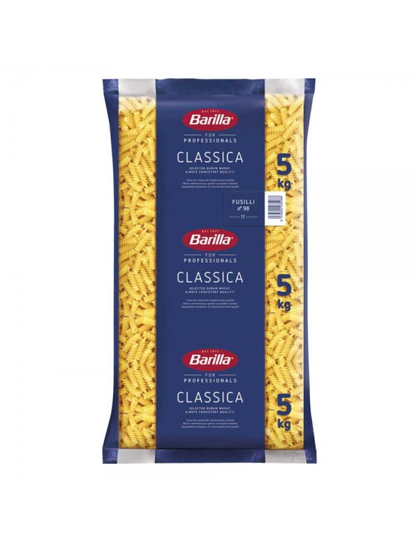 Barilla - Ζυμαρικά 5Kg N°098 Fusilli, 54τμχ (παλέτα)