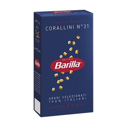 Barilla - Pasta N°031 Corallini 500gr, 960τμχ (παλέτα)