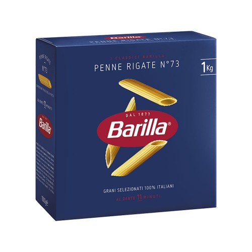 Barilla - Ζυμαρικά N°073 Penne Rigate 1000gr, 300τμχ (παλέτα)