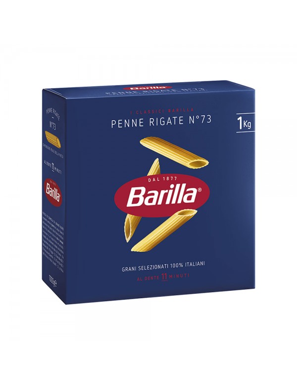 Barilla - Ζυμαρικά N°073 Penne Rigate 1000gr, 300τμχ (παλέτα)