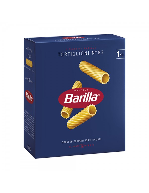 Barilla - Ζυμαρικά N°083 Tortiglioni 500gr, 480τμχ (παλέτα)