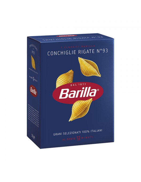 Barilla - Ζυμαρικά N°093 Conchiglie Rigate 500gr, 480τμχ (παλέτα)