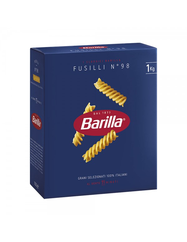 Barilla - Ζυμαρικά N°098 Fusilli 1000gr, 240 τμχ (παλέτα)