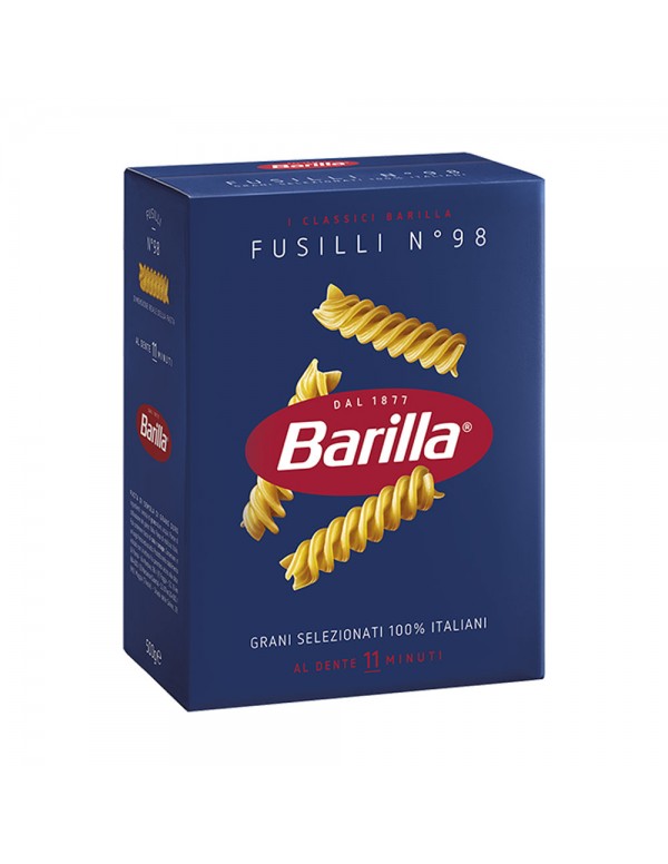 Barilla - Ζυμαρικά N°098 Fusilli 500gr, 240 τμχ (παλέτα)