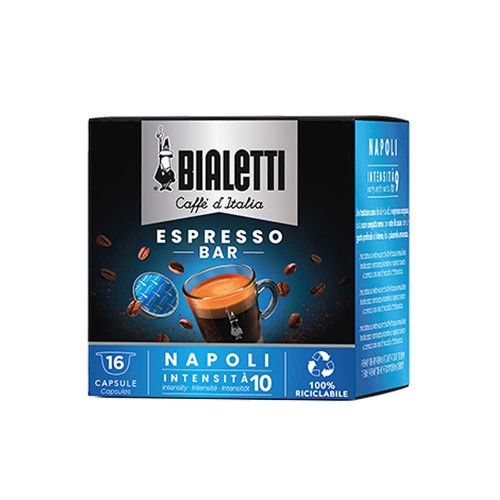 Bialetti - Καφές 16 Κάψουλες Napoli 112gr, 1728 τεμάχια (παλέτα)