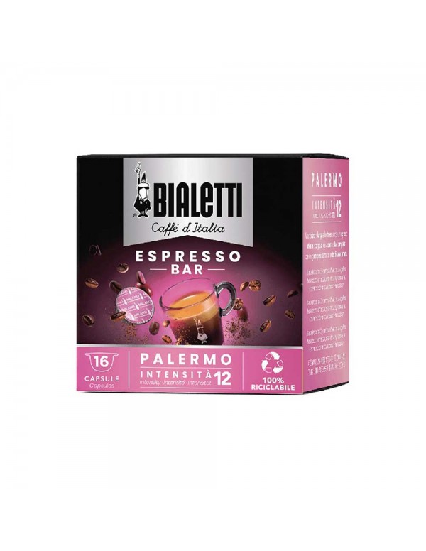 Bialetti - Καφές 16 Κάψουλες Palermo 112gr, 1728 τεμάχια (παλέτα)