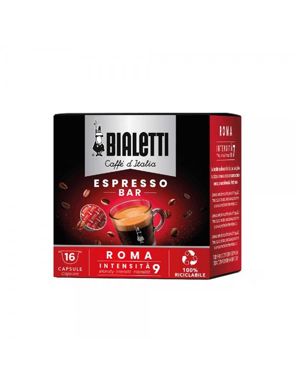 Bialetti - Καφές 16 Κάψουλες Roma 112gr, 1728 τεμάχια (παλέτα)