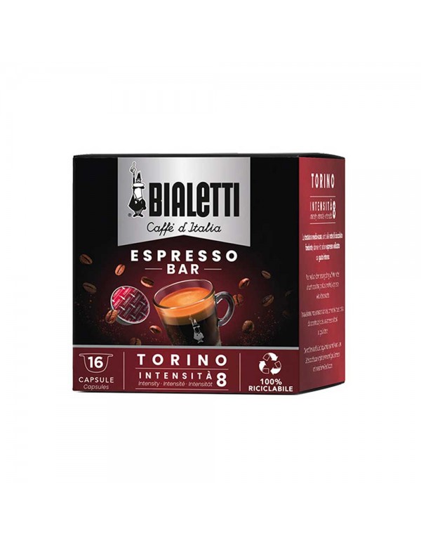 Bialetti - Καφές 16 Κάψουλες Torino 112gr, 1728 τεμάχια (παλέτα)