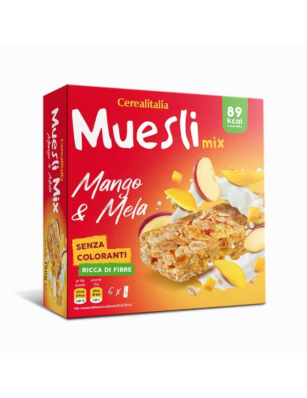 Cerealitalia - Μπάρες Μούσλι 180g Μάνγκο & Μήλο (6 τεμ.), 684 τεμ. (παλέτα)