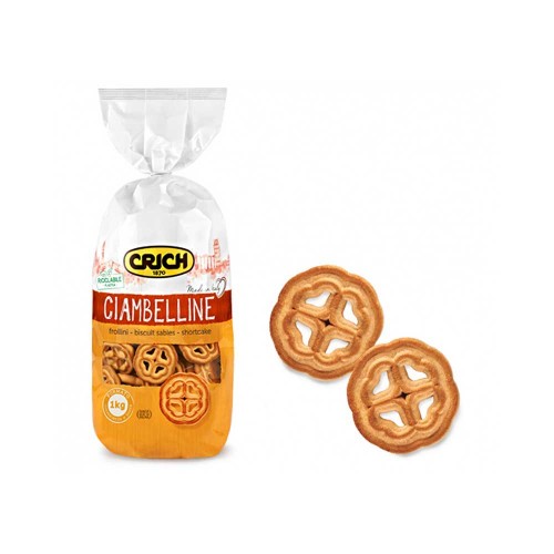 Crich - Μπισκότα βουτύρου Ciambelline 1000gr, 384 τεμάχια (παλέτα)
