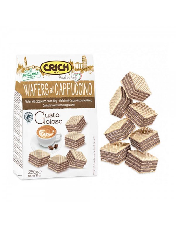 Crich - Γκοφρέτες 250γρ Cappuccino, 800 τεμάχια (παλέτα)