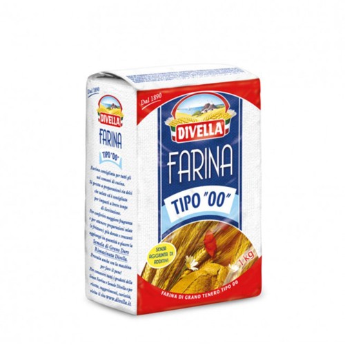 Divella - Αλεύρι 1kg "00" μαλακό σιτάρι, 880τμχ (παλέτα)