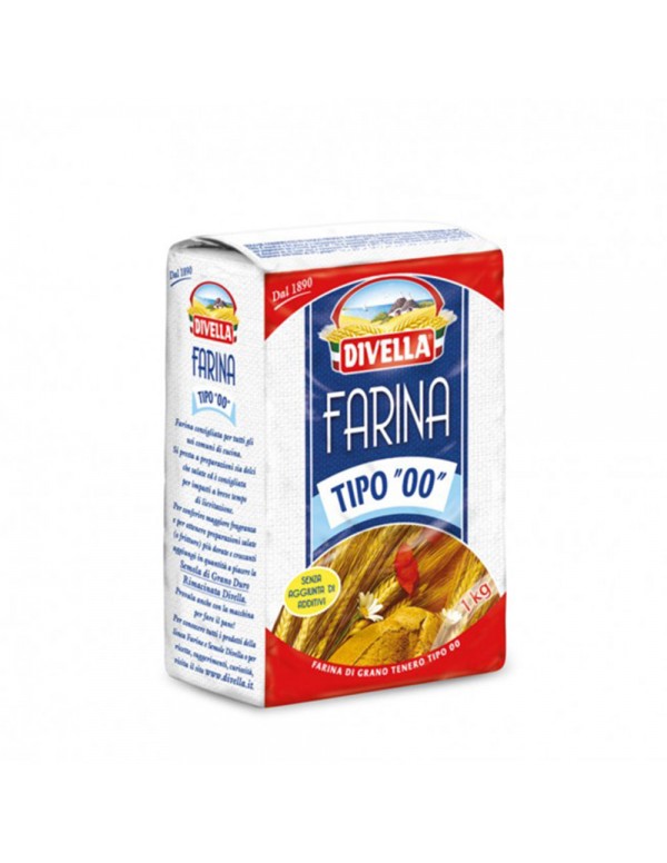 Divella - Αλεύρι 1kg "00" μαλακό σιτάρι, 880τμχ (παλέτα)