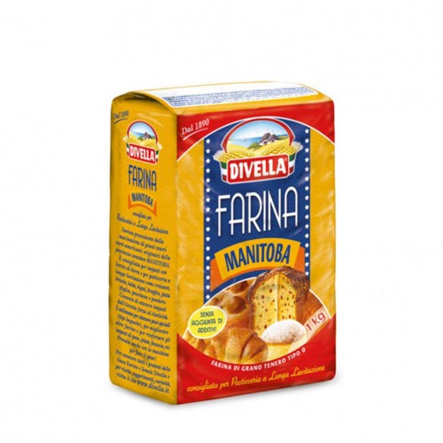 Divella - Αλεύρι 1kg Manitoba "0" μαλακό σιτάρι, 880τμχ (παλέτα)