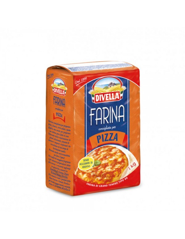 Divella - Αλεύρι 1kg Πίτσα "00" Μαλακό Σιτάρι, 880τμχ (παλέτα)