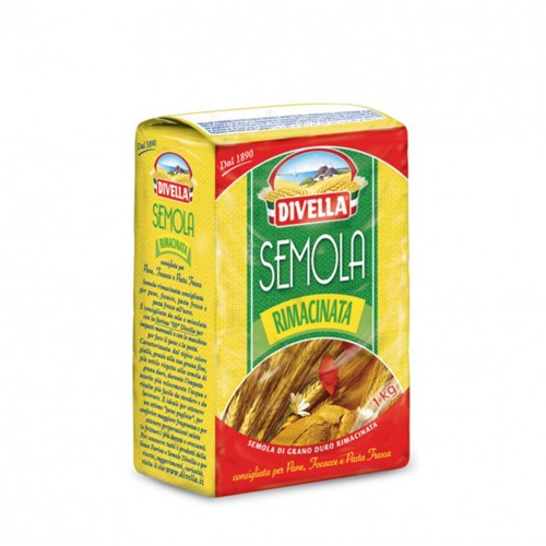 Divella - Αλεύρι 1kg Σιμιγδάλι Καν. "0" από σκληρό σιτάρι, 880 τμχ (παλέτα)