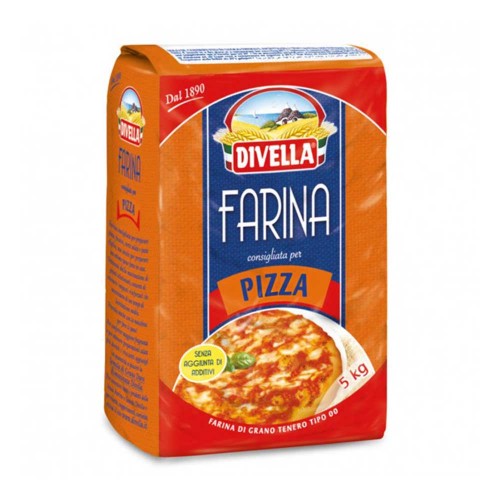 Divella - Αλεύρι 5kg Πίτσα "00" Μαλακό Σιτάρι, 165τμχ (παλέτα)