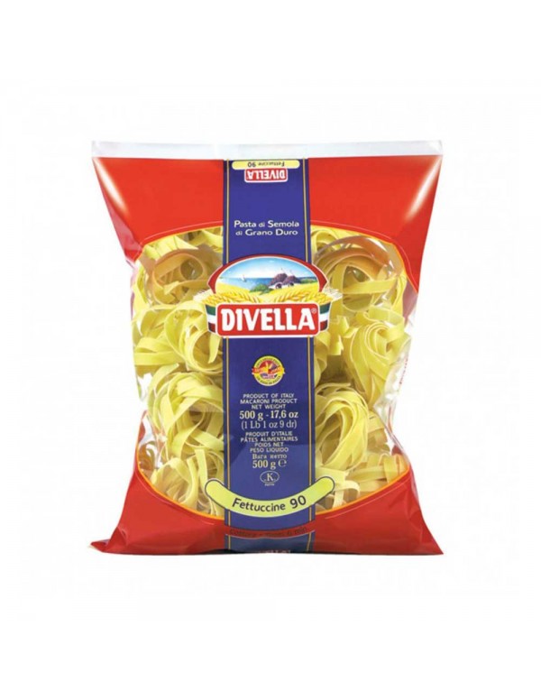 Divella - Nidi Semolina N°090 Fettuccine 500gr, 576τμχ (παλέτα)
