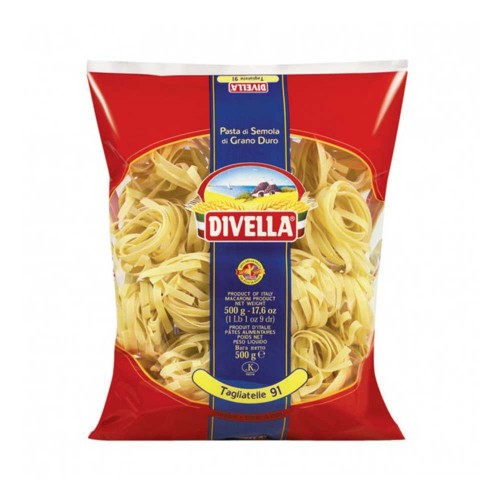 Divella - Nidi Semolina N°091 Tagliatelle 500gr, 576τμχ (παλέτα)