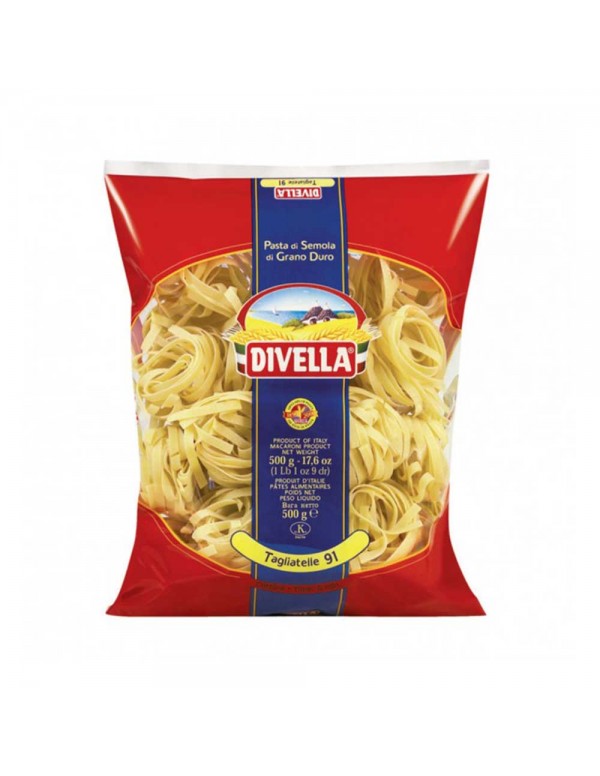 Divella - Nidi Semolina N°091 Tagliatelle 500gr, 576τμχ (παλέτα)