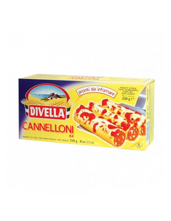 Divella - Pasta Forno N°084 Cannelloni 250gr, 576τμχ (παλέτα)