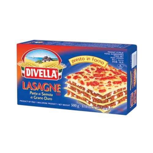 Divella - Ζυμαρικά Forno N°109 Λαζάνια 500gr, 1440τμχ (παλέτα)