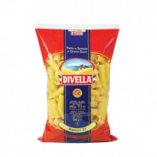Divella - Ζυμαρικά N°017 Rigatoni 500gr, 1008 τμχ (παλέτα)