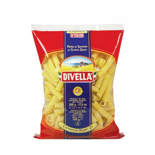 Divella - Pasta N°021 Canneroni Rigati 500gr, 1008τμχ (παλέτα)