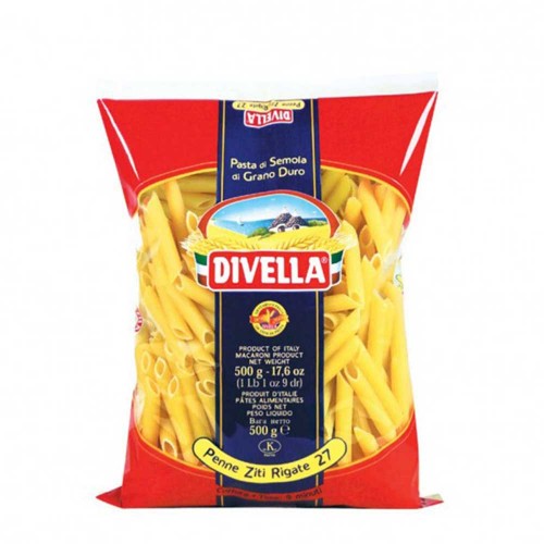 Divella - Pasta N°027 Penne Ziti Rigate 500gr, 1344τμχ (παλέτα)