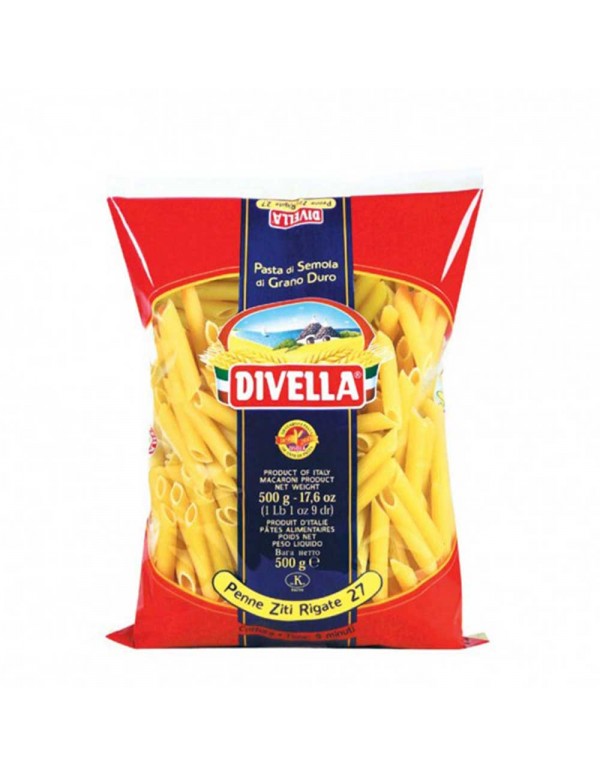 Divella - Pasta N°027 Penne Ziti Rigate 500gr, 1344τμχ (παλέτα)