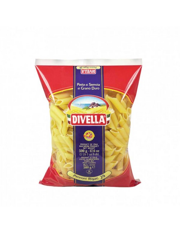 Divella - Pasta N°030 Πέννες Ζητόνη 500gr, 1344τμχ (παλέτα)