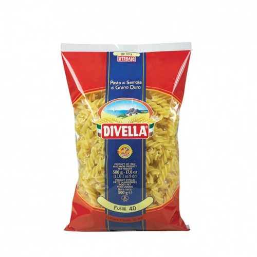 Divella - Ζυμαρικά N°040 Fusilli 500gr, 1344 τμχ (παλέτα)