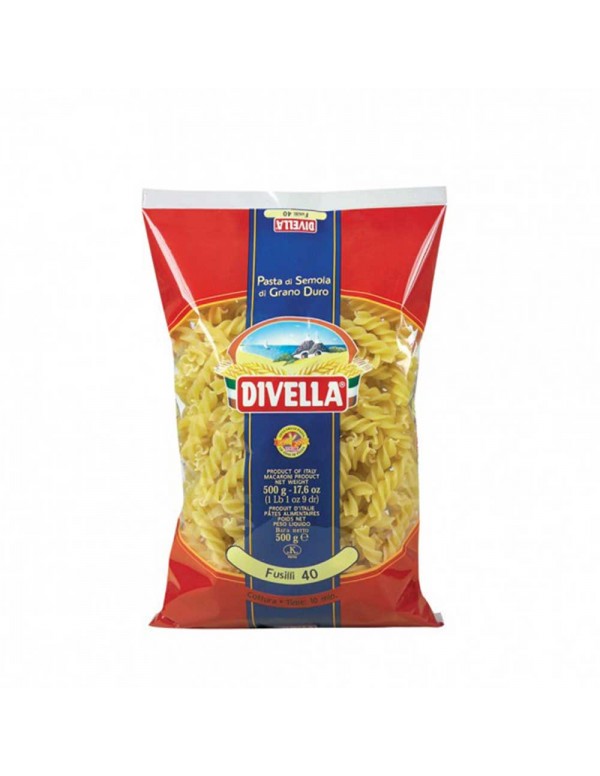 Divella - Ζυμαρικά N°040 Fusilli 500gr, 1344 τμχ (παλέτα)