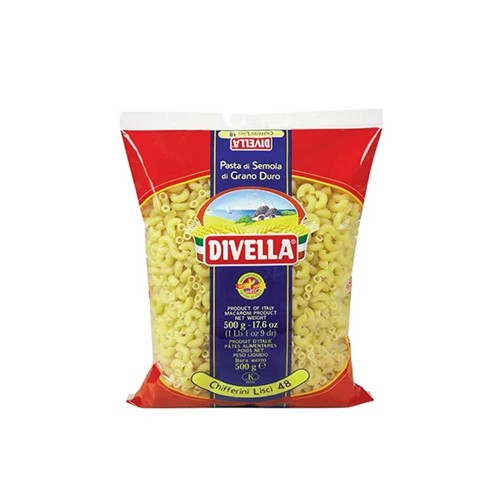 Divella - Ζυμαρικά N°048 Chifferini Lisci 500gr, 768 τμχ (παλέτα)